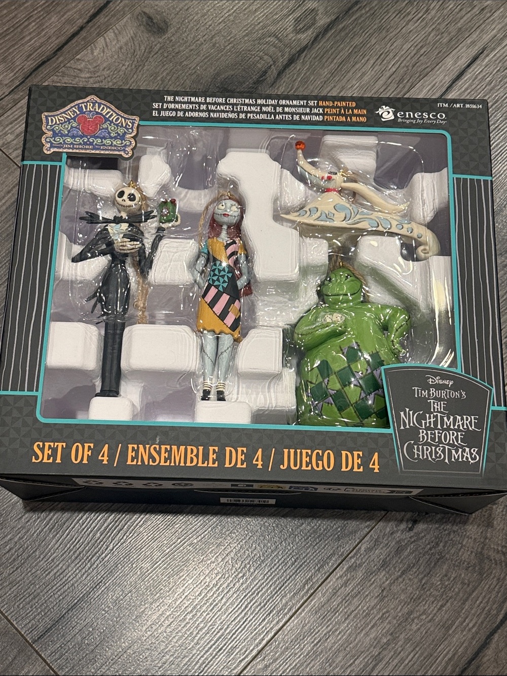 Enesco Disney Nightmare before Christmas Holiday hand painted ornaments set